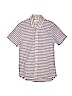 Mini Boden Stripes Blue Short Sleeve Button-Down Shirt Size 9 - 10 - photo 1