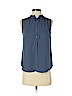 Ann Taylor 100% Polyester Blue Sleeveless Blouse Size S (petite) - photo 1