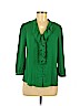 HD in Paris 100% Polyester Green 3/4 Sleeve Blouse Size 6 - photo 1