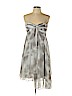 Halston Heritage 100% Polyester Gray Cocktail Dress Size 10 - photo 1