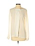 DKNY 100% Silk Ivory Long Sleeve Silk Top Size P (petite) - photo 1