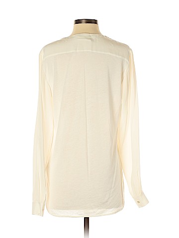 DKNY Long Sleeve Silk Top (view 2)