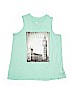 Justice Graphic Green Sleeveless Top Size 20 - photo 1