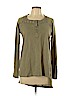 Mona B 100% Cotton Green Long Sleeve Top Size L - photo 1
