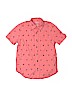 Arizona Jean Company 100% Cotton Print Pink Short Sleeve Button-Down Shirt Size M (kids) - photo 1