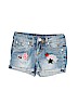 Justice 100% Cotton Solid Blue Denim Shorts Size 6 - photo 1