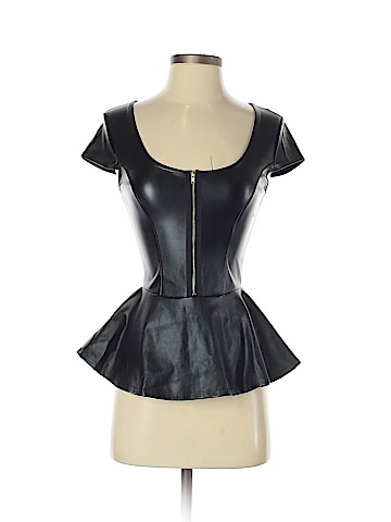 Charlotte Russe Faux Leather Top (view 1)