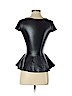Charlotte Russe 100% Polyester Black Faux Leather Top Size S - photo 2