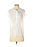 Ann Taylor LOFT 100% Polyester White Short Sleeve Blouse Size S (petite) - photo 1