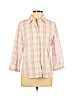 Faconnable 100% Cotton White 3/4 Sleeve Button-Down Shirt Size L - photo 1