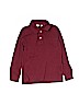 Gap Kids 100% Cotton Solid Burgundy Long Sleeve Polo Size 5 - 6 - photo 1