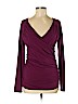 Garnet Hill 100% Cotton Purple Long Sleeve Top Size M - photo 1