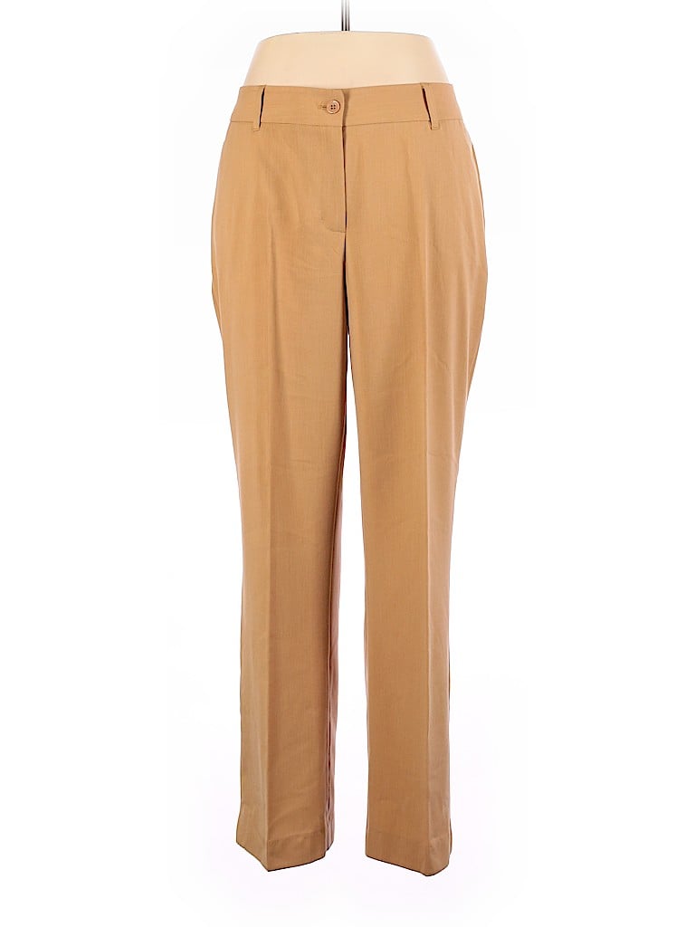 Chadwicks Solid Brown Tan Dress Pants Size 16 - 77% off | thredUP