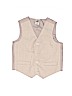 Healthtex 100% Polyester Solid Tan Tuxedo Vest Size 2T - photo 1