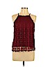 Monteau 100% Polyester Burgundy Sleeveless Blouse Size L - photo 1