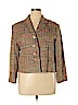 Ann May 100% Silk Tan Silk Blazer Size 14 - photo 1
