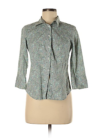Talbots 3/4 Sleeve Button-Down Shirt (view 1)