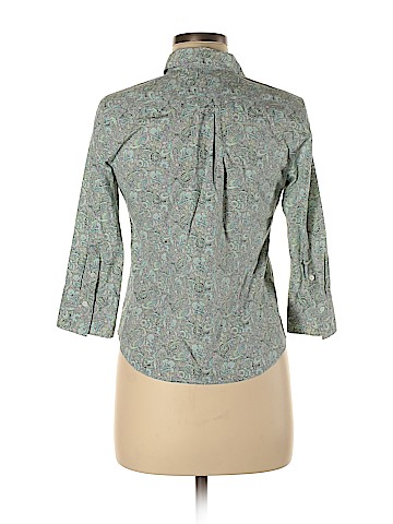 Talbots 3/4 Sleeve Button-Down Shirt (view 2)