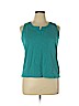 Lands' End 100% Cotton Blue Sleeveless Top Size XL (petite) - photo 1