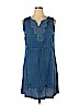 Raya Sun 100% Cotton Blue Casual Dress Size XL - photo 1
