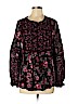 Knox Rose 100% Rayon Burgundy Long Sleeve Blouse Size M - photo 1