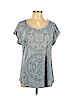 Style&Co 100% Polyester Blue Short Sleeve T-Shirt Size XL - photo 1
