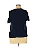 St. John's Bay 100% Rayon Blue Short Sleeve Blouse Size XL (petite) - photo 2