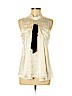 Theory 100% Polyester Ivory Sleeveless Blouse Size M - photo 1
