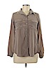 Old Navy 100% Polyester Tan Long Sleeve Blouse Size S (petite) - photo 1