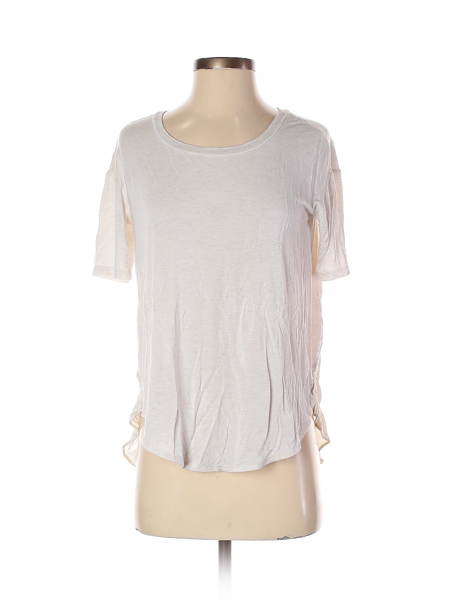 American Eagle Outfitters Women White Short Sleeve T-Shirt XS | eBay