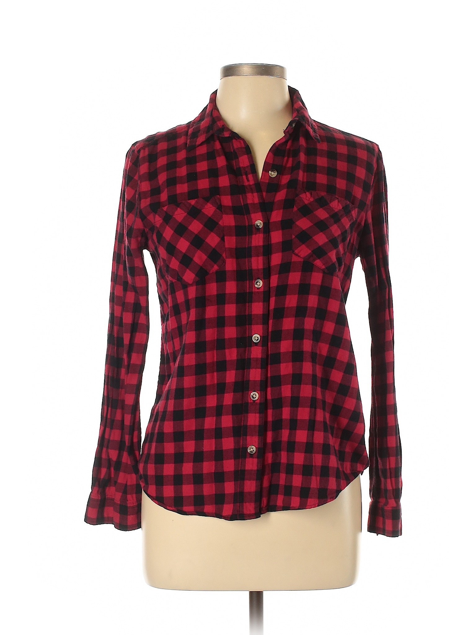 red button down long sleeve