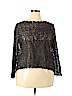 Nic + Zoe 100% Nylon Black Long Sleeve Blouse Size 2X - photo 1