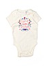 Old Navy 100% Cotton Graphic White Short Sleeve Onesie Size 6-12 mo - photo 1