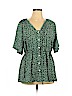 Unbranded Green Short Sleeve Blouse Size 2X - photo 1