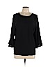 Apt. 9 100% Polyester Black Long Sleeve Blouse Size L - photo 1