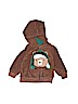 Buster Brown 100% Polyester Graphic Brown Zip Up Hoodie Size 6-9 mo - photo 1