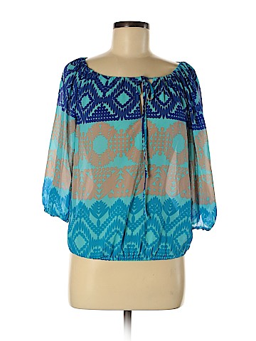 Trina Turk 3/4 Sleeve Silk Top (view 1)