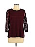 Charter Club Burgundy 3/4 Sleeve Top Size S (petite) - photo 1