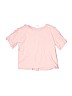 Stem 100% Cotton Pink 3/4 Sleeve Top Size 6 - photo 1