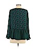 Ann Taylor LOFT 100% Polyester Green Long Sleeve Blouse Size S (petite) - photo 2