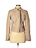 Free People 100% Polyurethane Tan Faux Leather Jacket Size 8 - photo 1