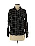 Lush 100% Rayon Black Long Sleeve Button-Down Shirt Size M - photo 1