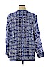 Chico's 100% Polyester Blue Long Sleeve Blouse Size XL (3) - photo 2