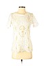 Xhilaration 100% Polyester Ivory Short Sleeve Top Size S (petite) - photo 1