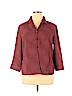 Sag Harbor 100% Polyester Burgundy Long Sleeve Blouse Size 16 - photo 1