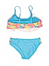 Circo Solid Blue Two Piece Swimsuit Size 10 - 12 - photo 2