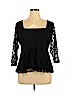 Torrid Black 3/4 Sleeve Top Size 2X Plus (2) - photo 1