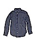 Classic Club 100% Cotton Blue Long Sleeve Button-Down Shirt Size 10 - 12 - photo 1