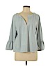 Gretchen Scott Designs Blue 3/4 Sleeve Top Size M - photo 1