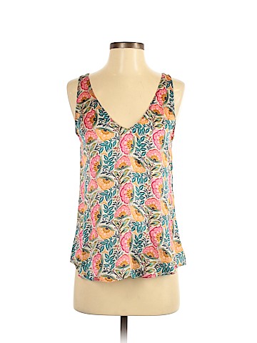 Lavender Brown Sleeveless Silk Top (view 1)